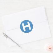 Letter H Emoji Twitter Ronde Sticker (Envelop)