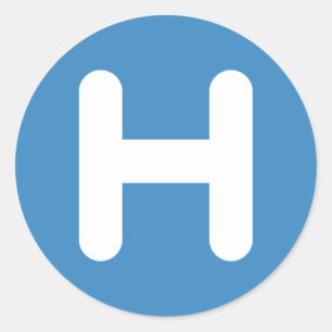 Letter H Emoji Twitter Ronde Sticker