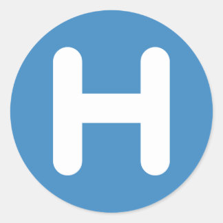 Letter H Emoji Twitter Ronde Sticker
