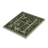 Letter H First Letter Monogram Tegeltje (Zijkant)