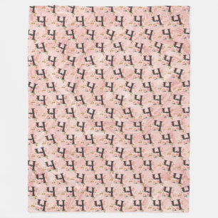 Letter H Fleece Deken