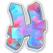 Letter H _ Graffiti alfabet letters Sticker (Voorkant)