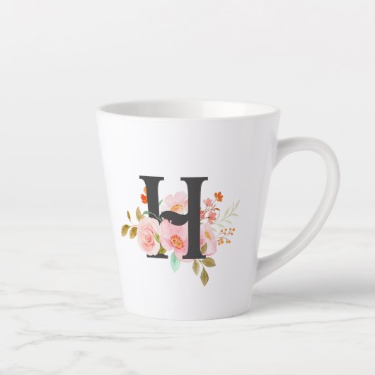 Letter H Latte Mok (Rechts)