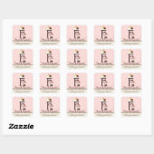 Letter H Monogram Cupcake Logo Zakelijke Stickers (Vel)