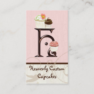 Letter H Monogram Dessert Bakery-Visitekaartjes Visitekaartje