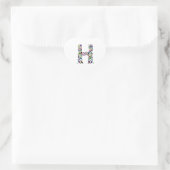 Letter H Monogram Hart Sticker (Tas)