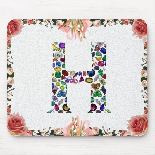 Letter H Monogram Muismat (Voorkant)