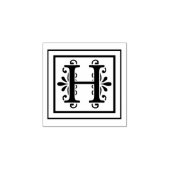 Letter H Monogram Rubberstempel (Afrduk)