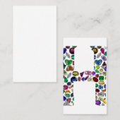 Letter H Monogram Visitekaartje (Voorkant / Achterkant)