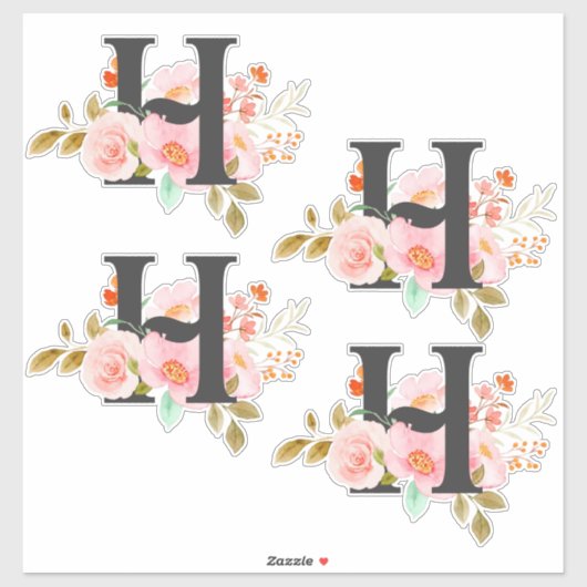 Letter H Sticker (Vel)