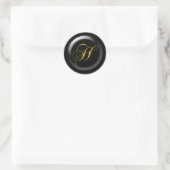 Letter H Wedding Seal Ronde Sticker (Tas)