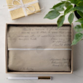 letter handschrift tissuepapier (Geschenk)