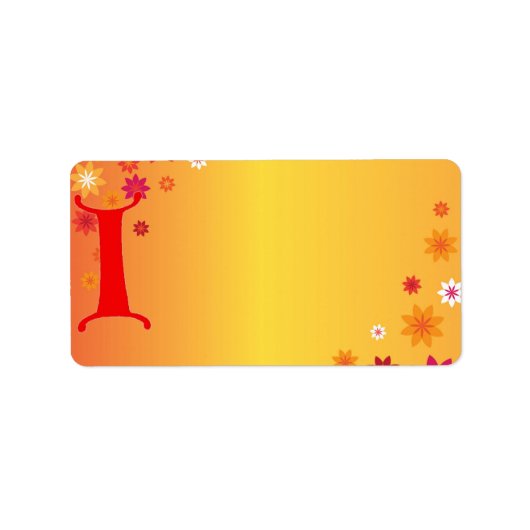Letter I Adreslabel Etiket (Voorkant)