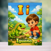 Letter I Alphabet Poster – I is for Iguana (Neutraal)