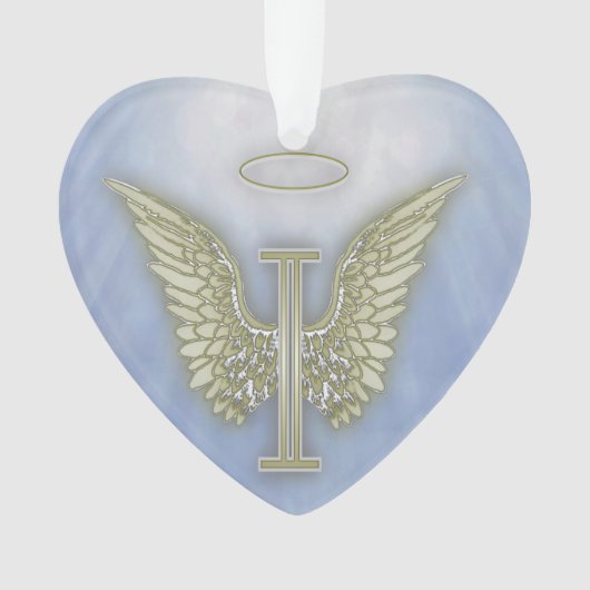Letter I Angel Monogram Ornament (voorkant)