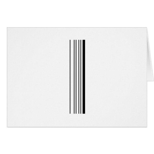 LETTER I BAR CODE Eerste Initiaal Barcodepatroon (Voorkant Horizontaal)