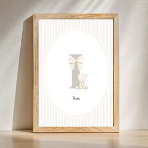 Letter I kinderkamer muurdecoratie - op maat gemaa Poster