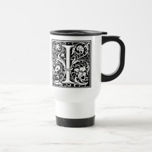 Letter I Middeleeuwse Monogram Art Nouveau Reisbeker