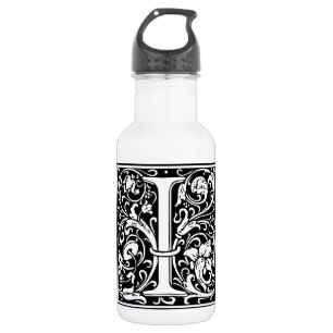 Letter I Middeleeuwse Monogram Art Nouveau Waterfles