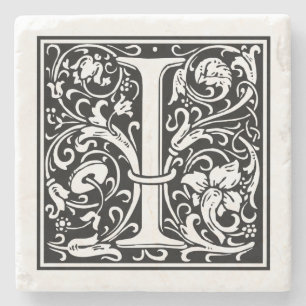 letter "I" Stenen Onderzetter