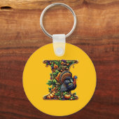 Letter I Thanksgiving gift  Sleutelhanger (Voorkant)