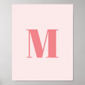 Letter Initiaal Modern Monogram Poster (Voorkant)