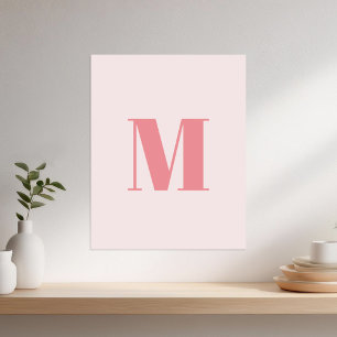 Letter Initiaal Modern Monogram Poster