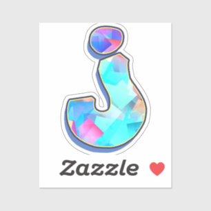 Letter J -  Color Mix Sticker