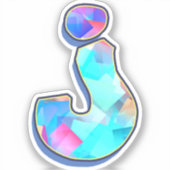 Letter J - Color Mix Sticker (Voorkant)