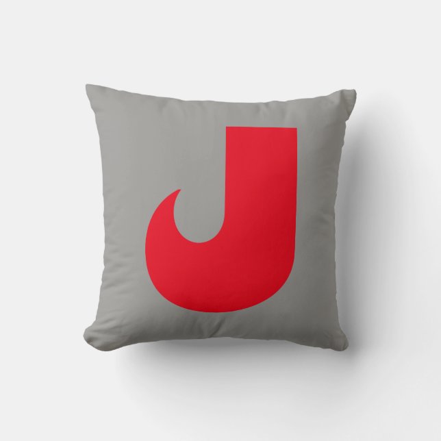 Letter J Design. Kussen (Voorkant)