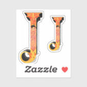 Letter J Fancy Stickers (Vel)