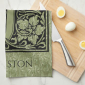 Letter J First Letter Monogram Gepersonaliseerd Theedoek (Quarter Fold)