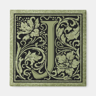 Letter J First Letter Monogram Magneet