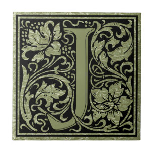 Letter J First Letter Monogram Tegeltje