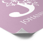 Letter J Floral Monogram Name Nursery Modern Poster (Hoek)
