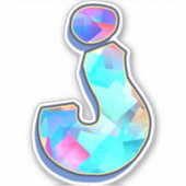 Letter J _ Graffiti alfabet letters Sticker (Voorkant)