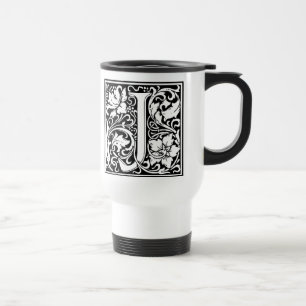 Letter J Middeleeuwse Monogram Art Nouveau Reisbeker