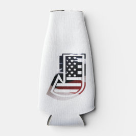 Letter J Monogram Initiaal USA Flesjeskoeler