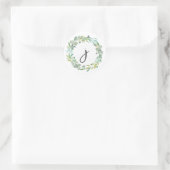 Letter J Monogram Initialen Sticker Envelopzegel (Tas)