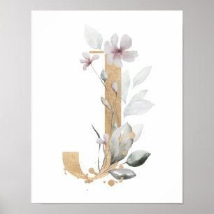 Letter J Monogram Poster