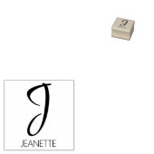 Letter J Monogram Speciaal Rubberstempel Rubberstempel (Gestempeld)