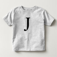 Letter J monogrammed zwart initiaal t shirt