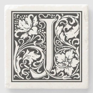 letter "J" Stenen Onderzetter