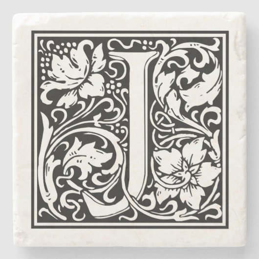  letter "J" Stenen Onderzetter (Voorkant)