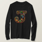 Letter J Thanksgiving style gift T-shirt (Design voorkant)