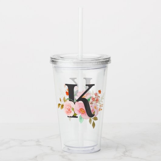 Letter K Acryl Drinkbeker (Voorkant)