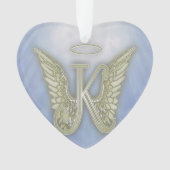 Letter K Angel Monogram Ornament (voorkant)