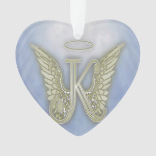 Letter K Angel Monogram Ornament