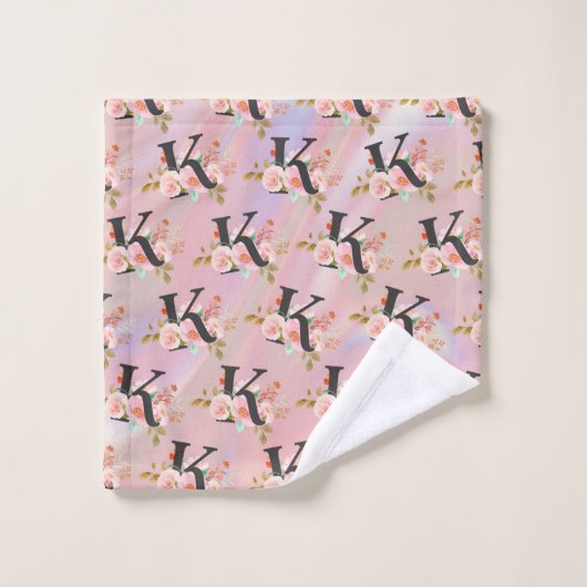 Letter K Bad Handdoek (Wasdoekje)