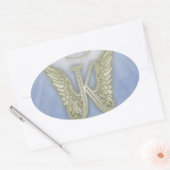 Letter K Engel Monogram Ovale Sticker (Envelop)